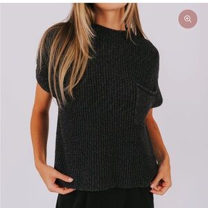FREE PEOPLE - FREYA SWEATER BLACK SIZE XS